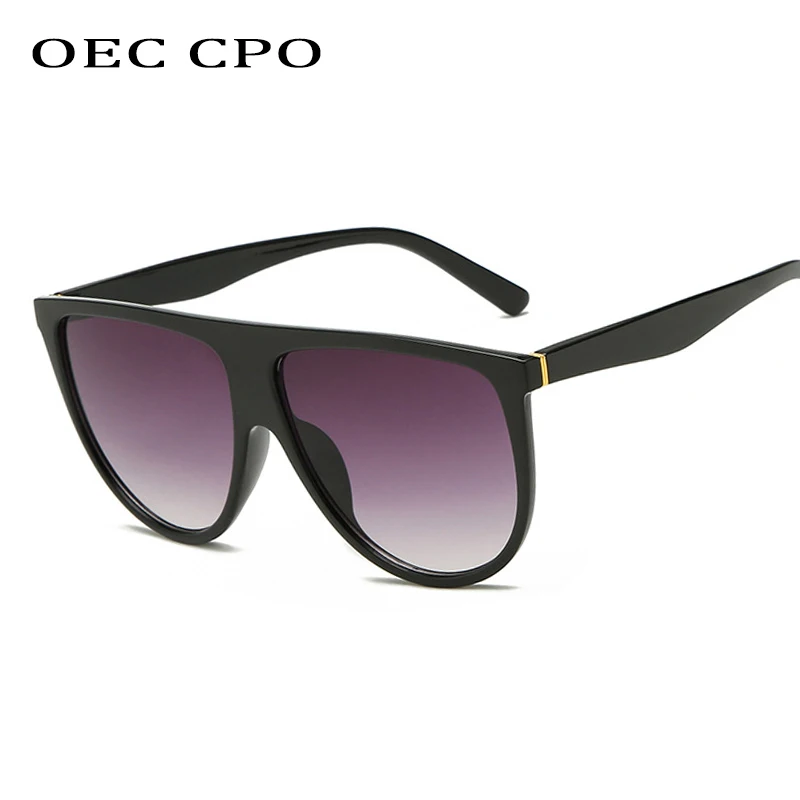 OEC CPO Модные женские Солнцезащитные очки женские негабаритные Квадратные Солнцезащитные очки фирменный дизайн большие рамки градиентные винтажные очки UV400 O54