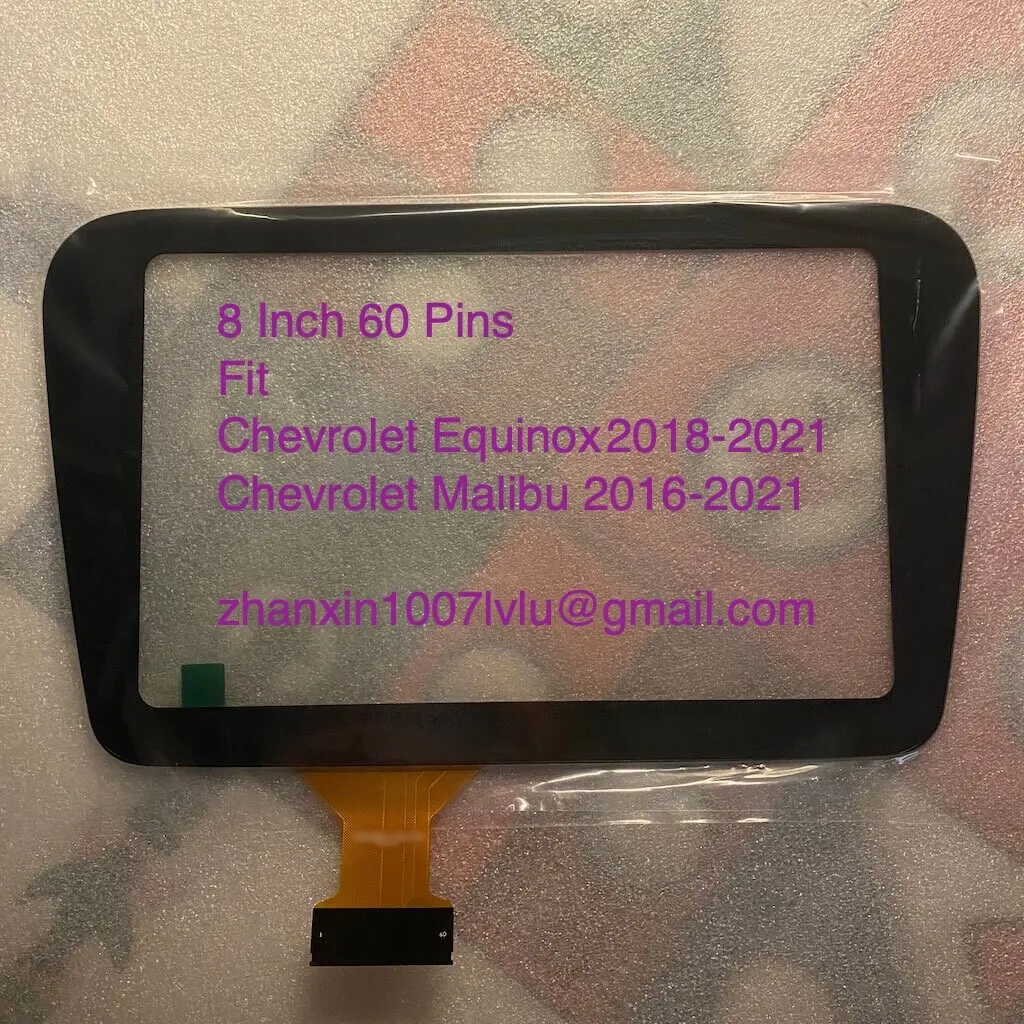 8.0 Pollici 60 Pin Touch Screen Panel Digitizer Lens Per Chevrolet Malibu Equinox Car Dvd Audio Radio Media Player Navigazione Gps