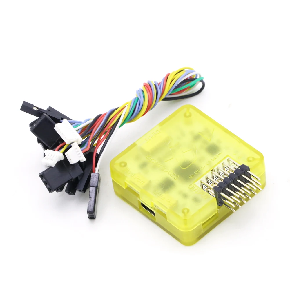 Контроллер полета Openpilot CC3D EVO с желтым чехол+ 1 шт. мини OP gps для квадрокоптера QAV-R 220 QAV180 210 мм - Цвет: only CC3D