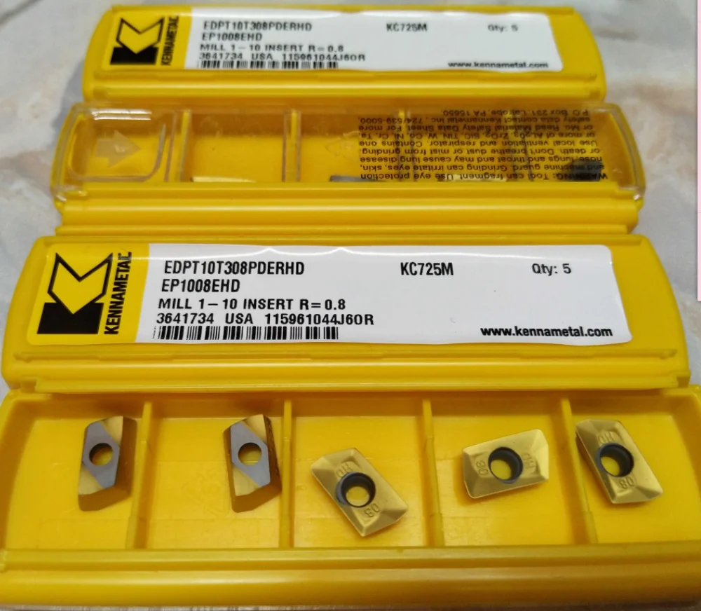 10 шт. KENNAMETAL твердосплавная вставка EDPT10T308PDERHD KC725M