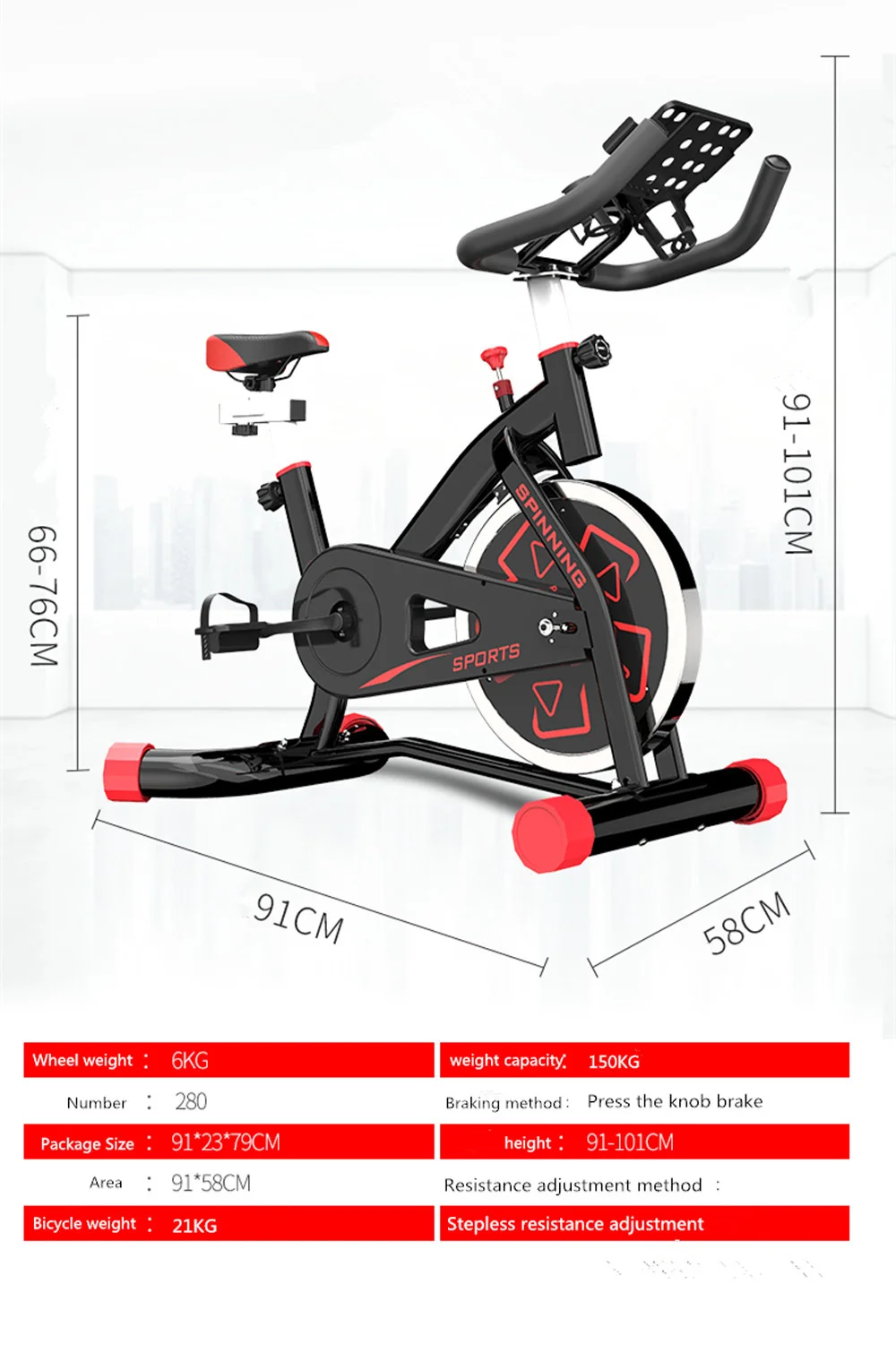 Indoor Cycling Bike Home Sport Bicycle Trainer Speed Resistance