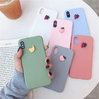 

Cute 3D Fruit Case for Samsung galaxy A51 A71 5G A01 A11 A21 A31 A41 A81 A91 S20 Soft TPU Back Cover Acovado Green Case