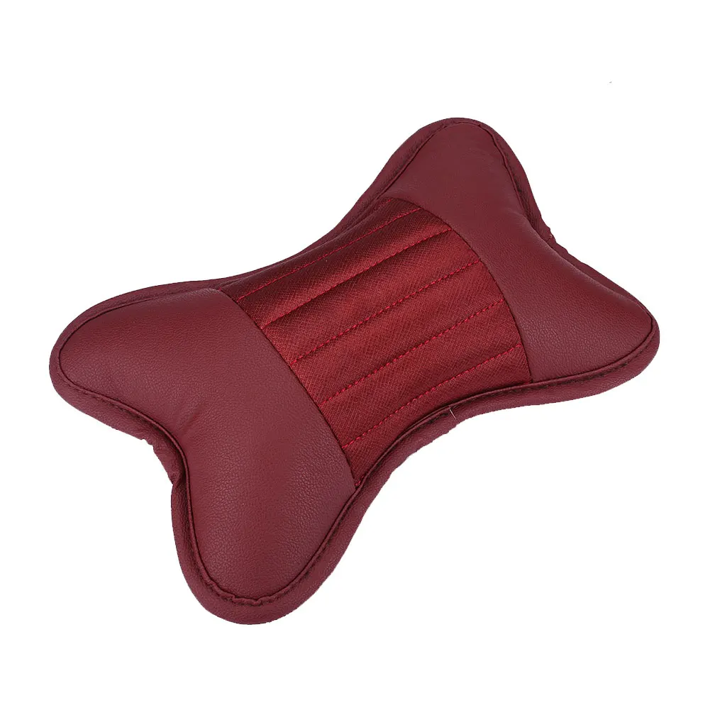 Car NeckPillow PU Leather Headrest Seat Rest Cushion Car Care Accessories