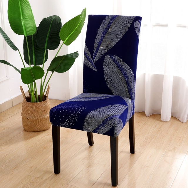 Series Chair Cover for Dining Room Banquet Hotel Kitchen Spandex Stretch Print Chair Covers Removable Washable Seat Decor