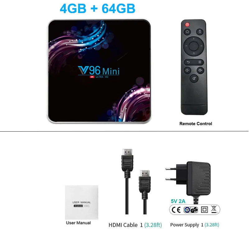 RAM 4GB ROM 64GB 4 ГБ 128 ГБ V96 Мини Android 9,0 tv Box Allwinner H6 четырехъядерный 6K H.265 Wifi Netflix Youtube телеприставка 4 Гб 32 г/64 г медиаплеер - Цвет: RAM 4GB ROM 64GB