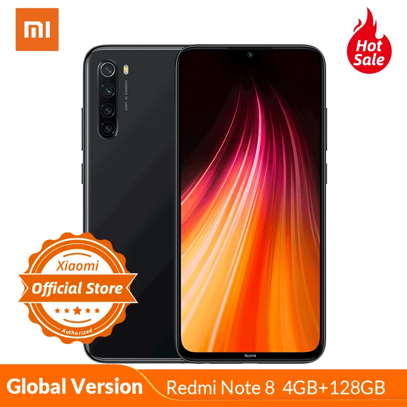 Глобальная версия смартфона Xiaomi Redmi Note 8 4 Гб 128 ГБ Восьмиядерный процессор Snapdragon 665
