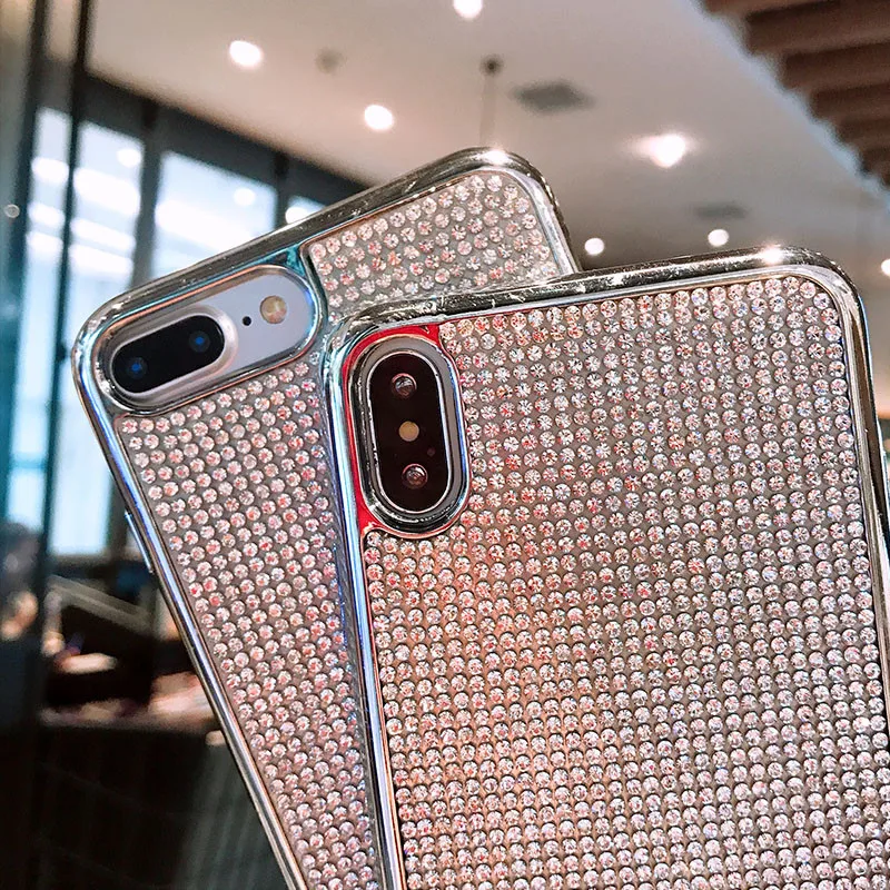 Роскошный блестящий чехол для iPhone 11 Pro XS Max X XR iPhone 7 8 Plus 6 S 6 S 6Plus 7Plus 8 Plus задняя крышка Мягкий корпус Чехол бампер