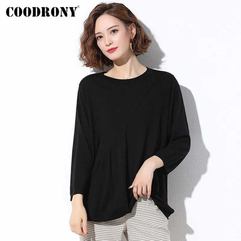 COODRONY Brand Autumn Winter 2020 Elegant Style Pullover Sweaters Women Casual Knitwear Soft Loose Jumpers Female W1072