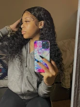 180% de la onda de agua peluca con malla Frontal transparente Frontal de encaje pelucas mojado y ondulado frente de encaje pelucas de cabello humano T parte rizado Peluca de cabello humano