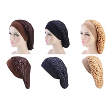 Модная сетчатая головной убор Чепчик для сна удобная Ночная шапочка для сна женский тюрбан для женщин Уход за волосами