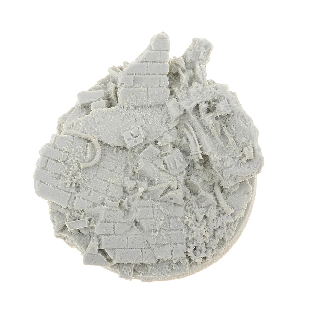 1/35 й Второй мировой войны Боевая сцена здание город разрушить круглая база поле