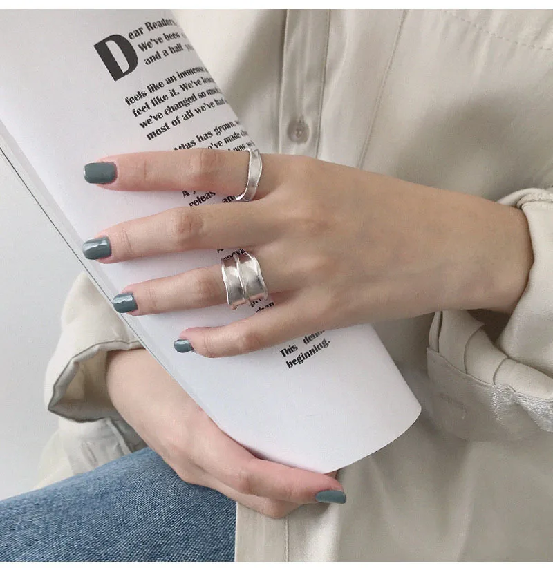 S'STEEL, 925 пробы, серебряные кольца для женщин, lrmedium, Открытое кольцо Anelli Argento Donna Bijoux Argent Massif Pour Femme, ювелирные изделия