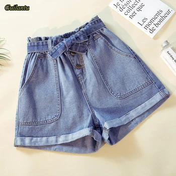

Guilantu 2020 Summer Streetwear Vintage Denim Shorts Women High Waist Button Harajuku Sexy Cub Jeans Short Female