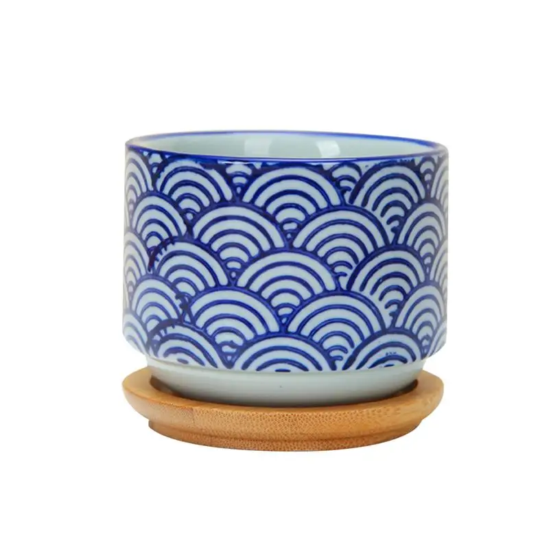 1pc Succulent Planter Sturdy Ceramic Painted Cute Succulent Pot Flower Pot for Hotel Dormitory Home