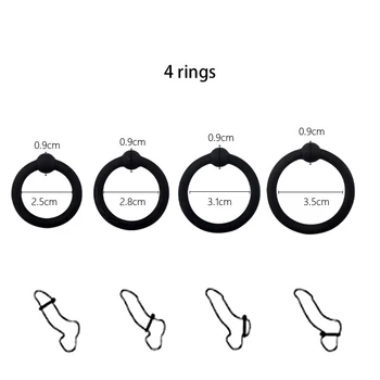 Reusable Cock Rings Delay Ejaculation Penis Rings Time Lasting Penis Erection Penis Sleeve Adult Erotic Sex Toys for Men 2
