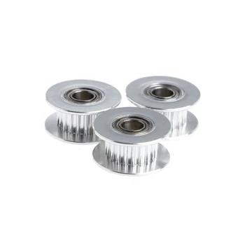 

3Pcs/Set 20 Teeth Timing Belt Idler Pulley With Bearing For 3D Printer Parts GT2