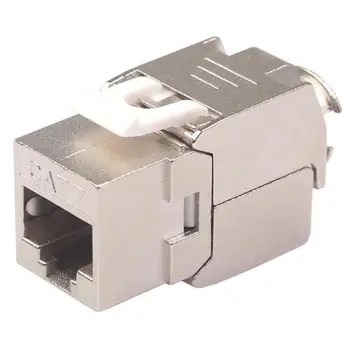 

RJ45 Trapezoid Cat7 Shielded FTP Module 10G Network Keystone Jack Connector
