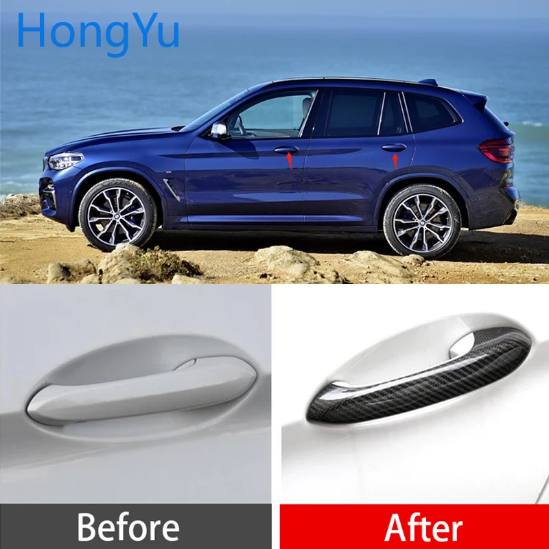Наружная крышка автомобильной дверной ручки из углеродного волокна для BMW x3 G01 G08