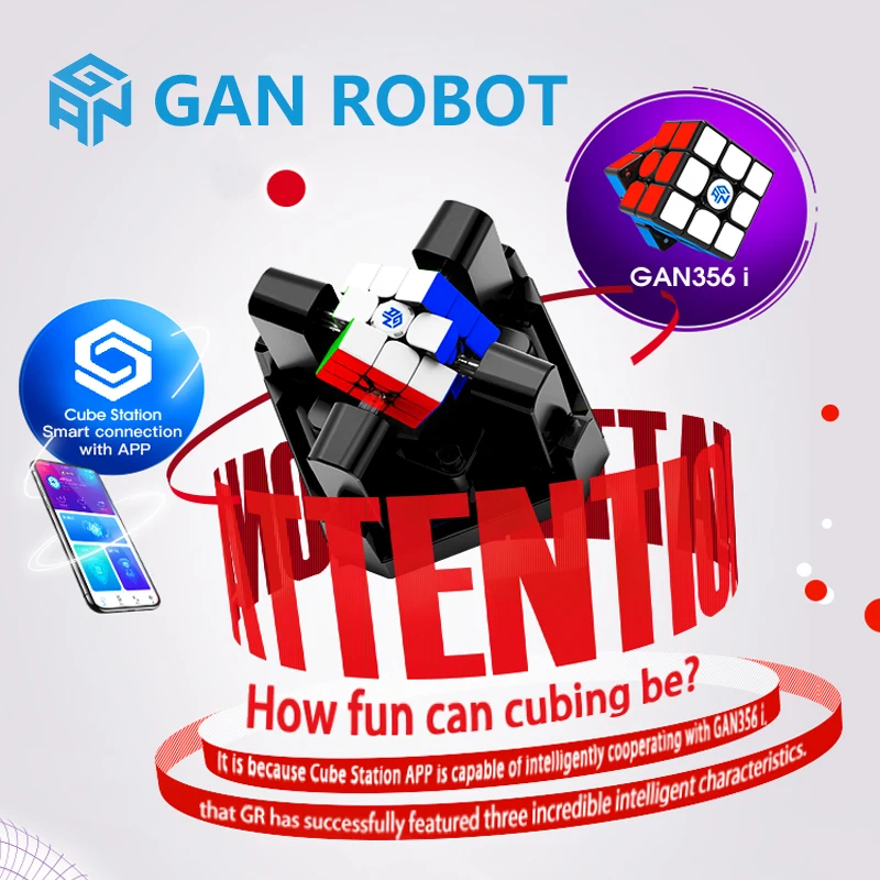Gan Robot and Gan356i 3x3x3 скоростной магический куб станция App GAN 356 i онлайн соревнование
