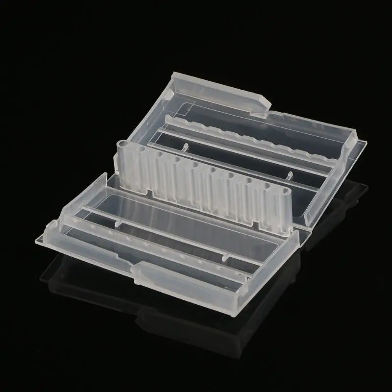 tool backpack 10 Holes Nail Drill Bit Case Plastic Empty Storage Box Milling Cutters Holder workbench cabinet