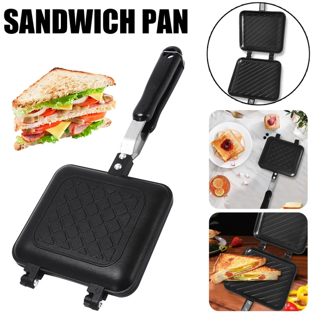 Breakfast Sandwich Non-stick Fast Heating Toaster Waffle Panini Grill With Long Handle For Breakfast Snacks Dropship - Pans - AliExpress