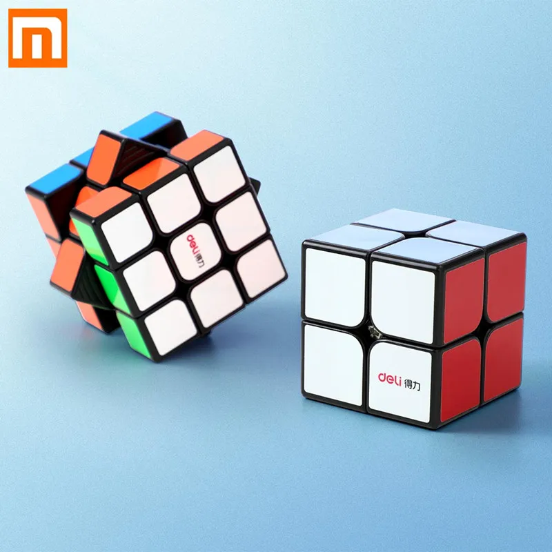 Xiaomi Deli 2x2 3x3 волшебный куб игрушка головоломка научная развивающая подарок игра