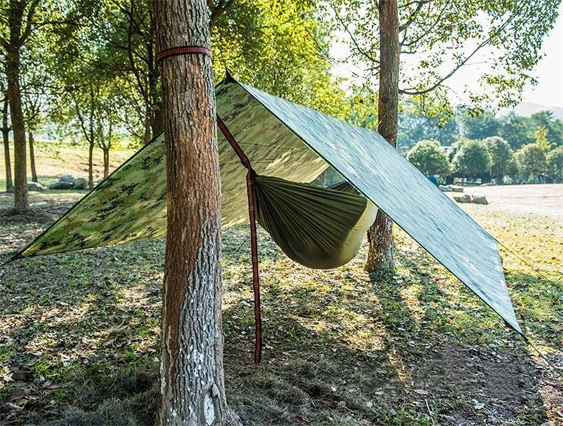 Waterproof Sun Shelter Tent Tarp 3x3m Outdoor Camping Hammock Rain Fly Anti UV Beach Tent Shade Camping Sunshade Awning Canopy (2)