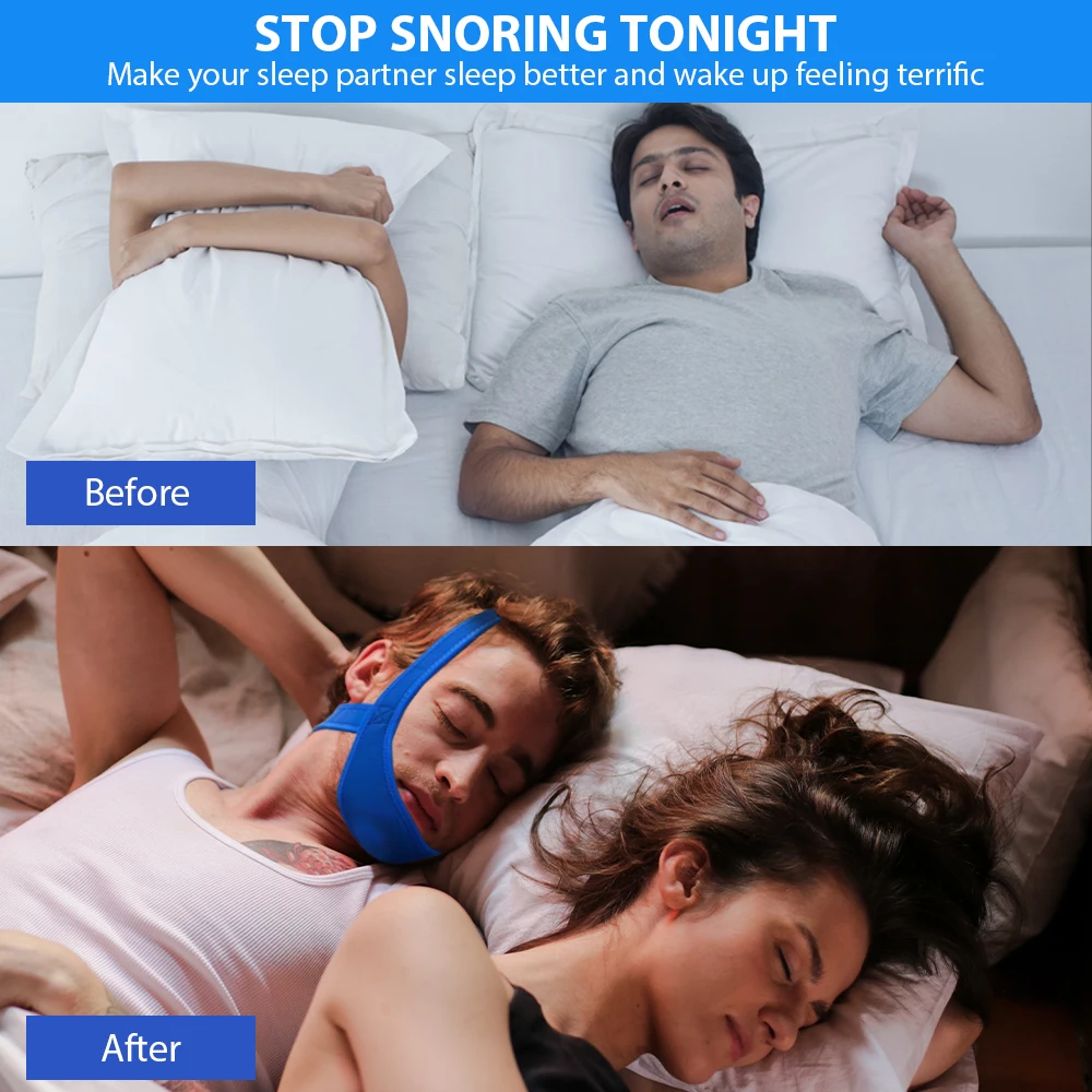 Женский и мужской ремень для храпа Genkent черный сна с защитой от храпа|snoring chin|anti
