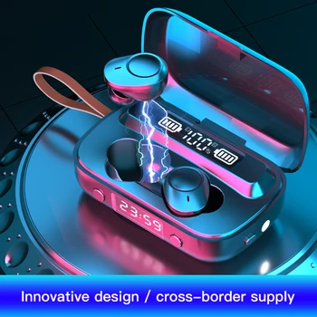 

TWS bluetooth headphone 5.1 Touch Control Wireless Headset LED Power Display Earphone Gaming Auriculares with charging box