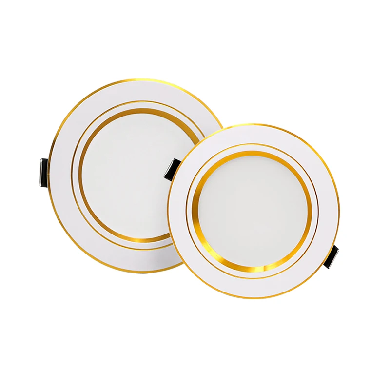 KARWEN светодиодный светильник AC 220V 230V 240V потолочный светильник 5W 9W 12W 15W 18W Золотой Светодиодный прожектор для гостиной