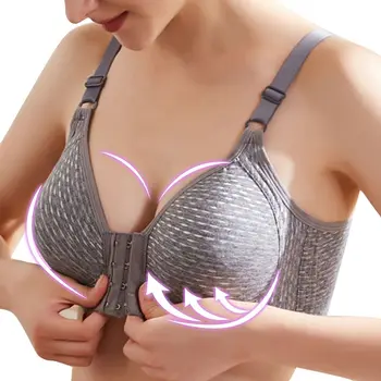 

Women Underwear Sexy Lingerie Front Buckle Push Up Bra Without Steel Ring Bras Seamless Lace Bra U-shaped Beautiful Back
