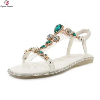 

Original Intention Summer Gem - encrusted Sandals For Women With Delicate Handcrafted Open-toe Sandals For Women Size 33-46