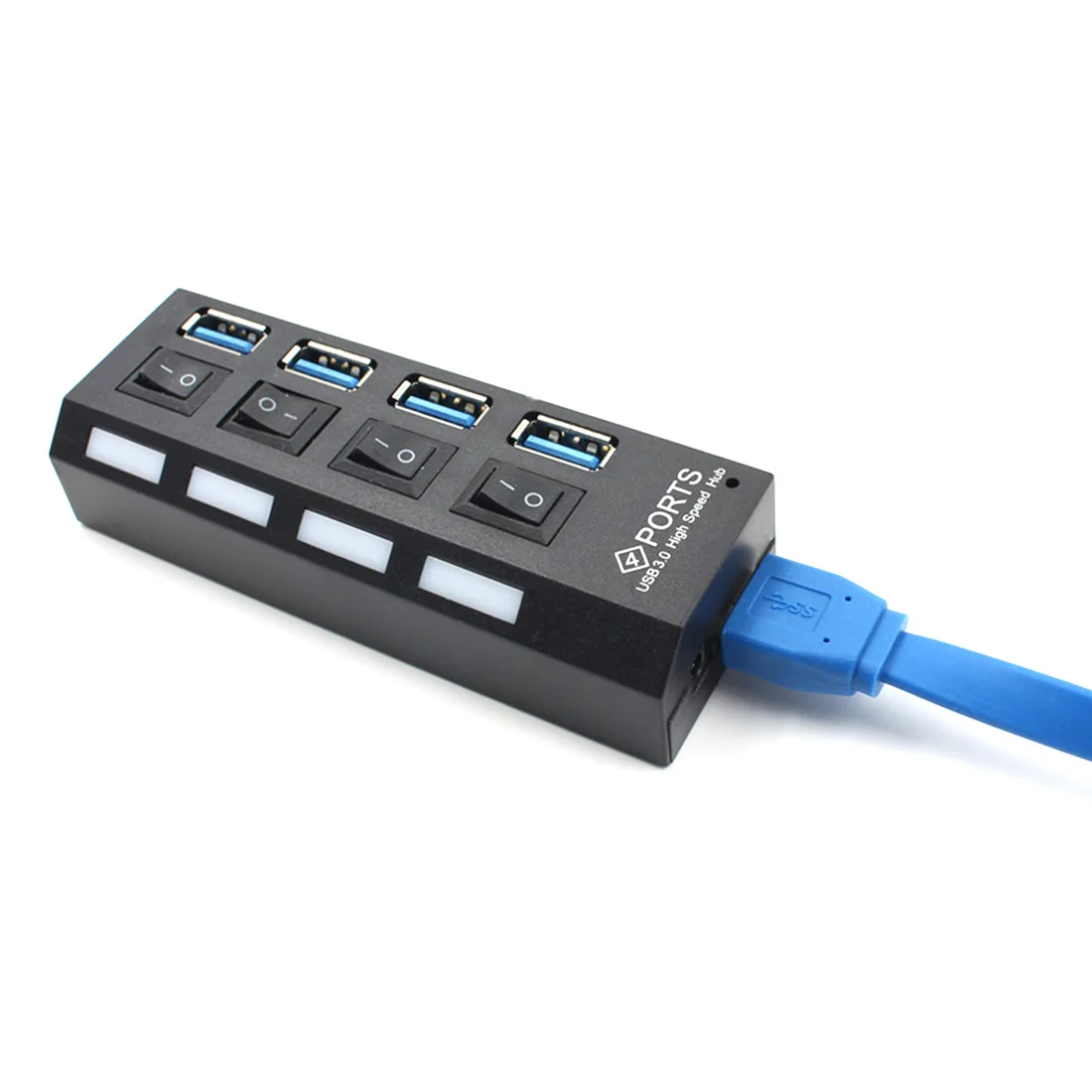 XT-XINTE Мульти USB разветвитель USB 3,0 концентратор переключатель "ВКЛ/ВЫКЛ" 4/7 Порты расширитель несколько usb-камера с флеш-картой памяти Мощность адаптер EU/US USB3.0 концентратор