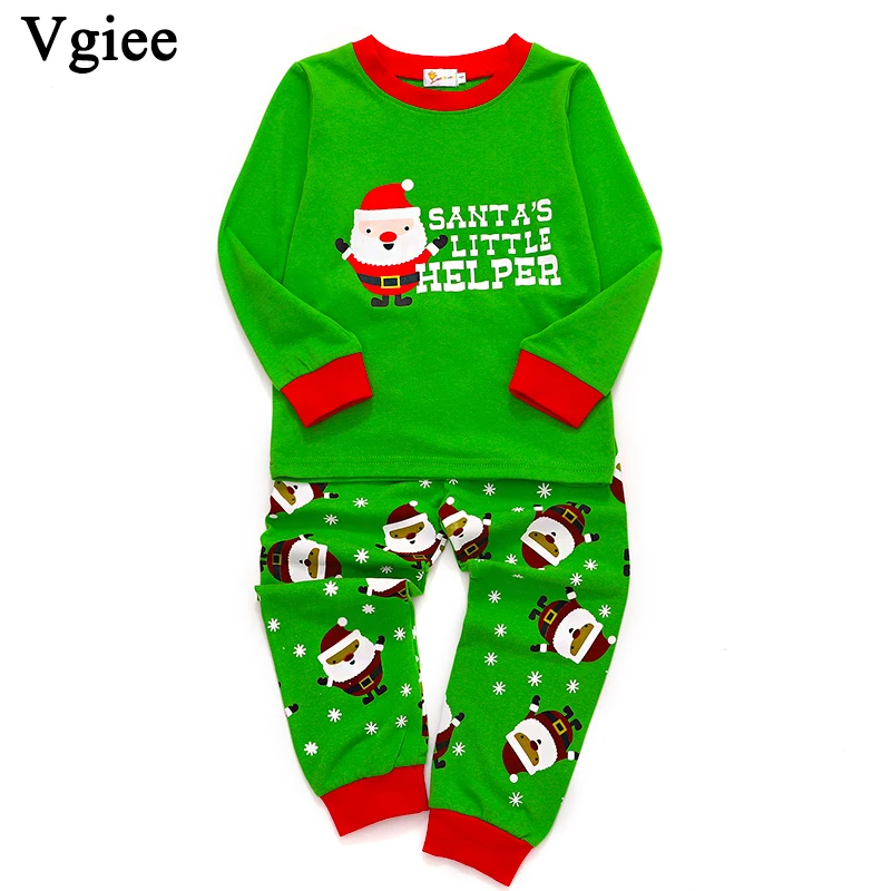 

Vgiee Christmas Outfits Fall Winter Clothes for Girls Boys Kids Set Elderly Full Green Unisex 2019 Children Clothes CC184