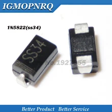 100 шт. Превосходное качество Выпрямитель Диод 1N5822 SMA SS34 smd DO-214AC IN5822 диод Шоттки ss34 smd