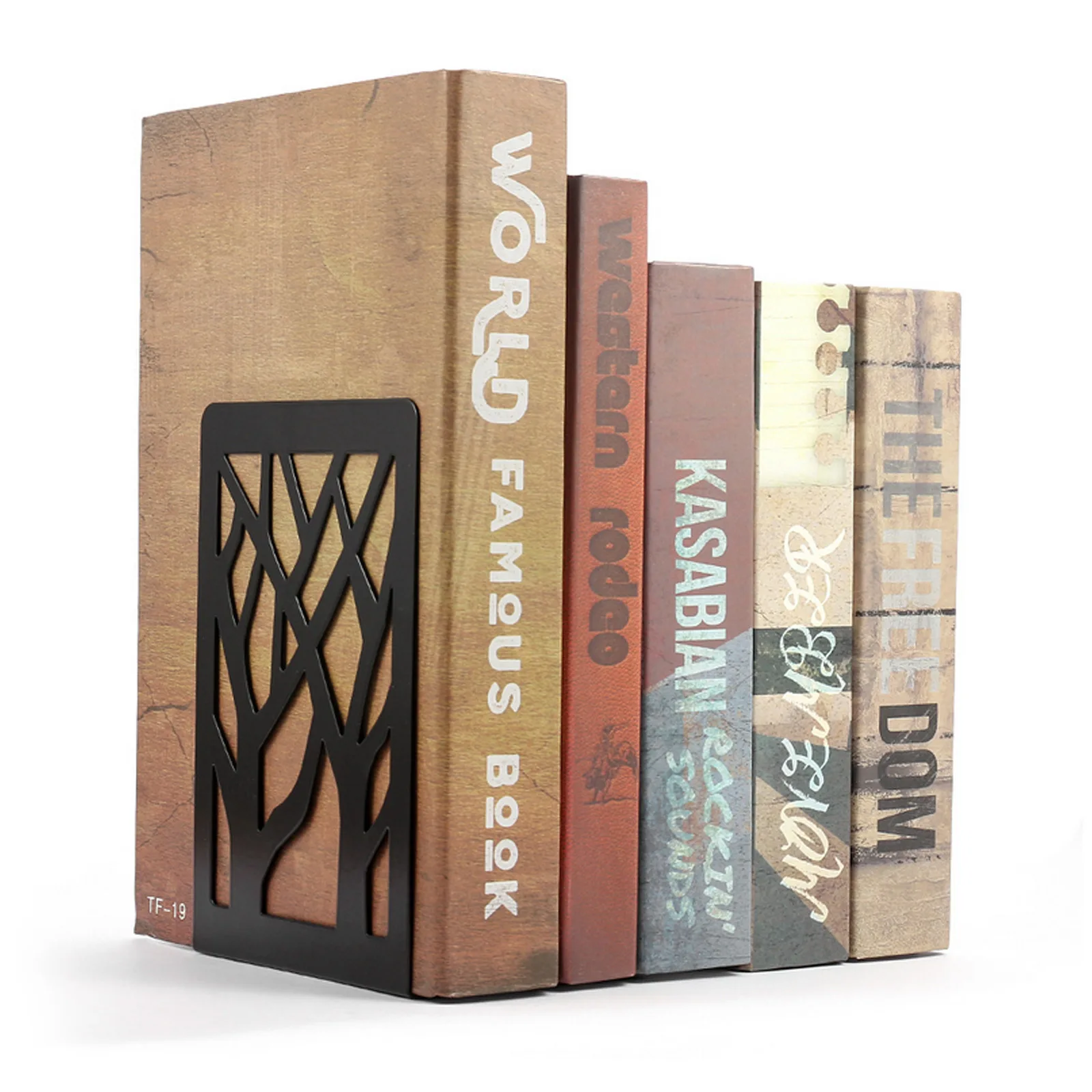 4pcs Bookends Stylish Metal Book Shelf Holder Book Ends Antislip Book