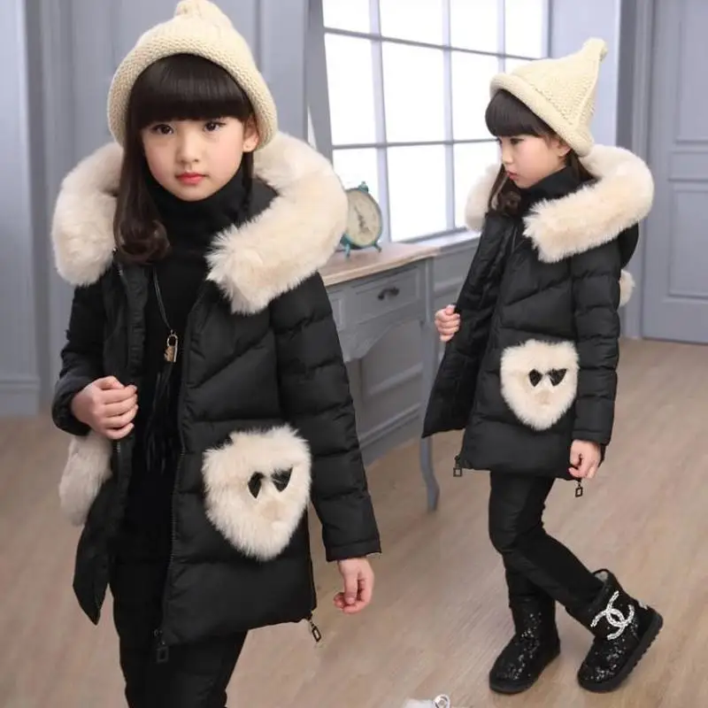 Коллекция года, зимний комплект из 3 предметов, одежда для девочек теплая парка пуховик Одежда для маленьких девочек Детский костюм с пальто зимнее пальто для девочек