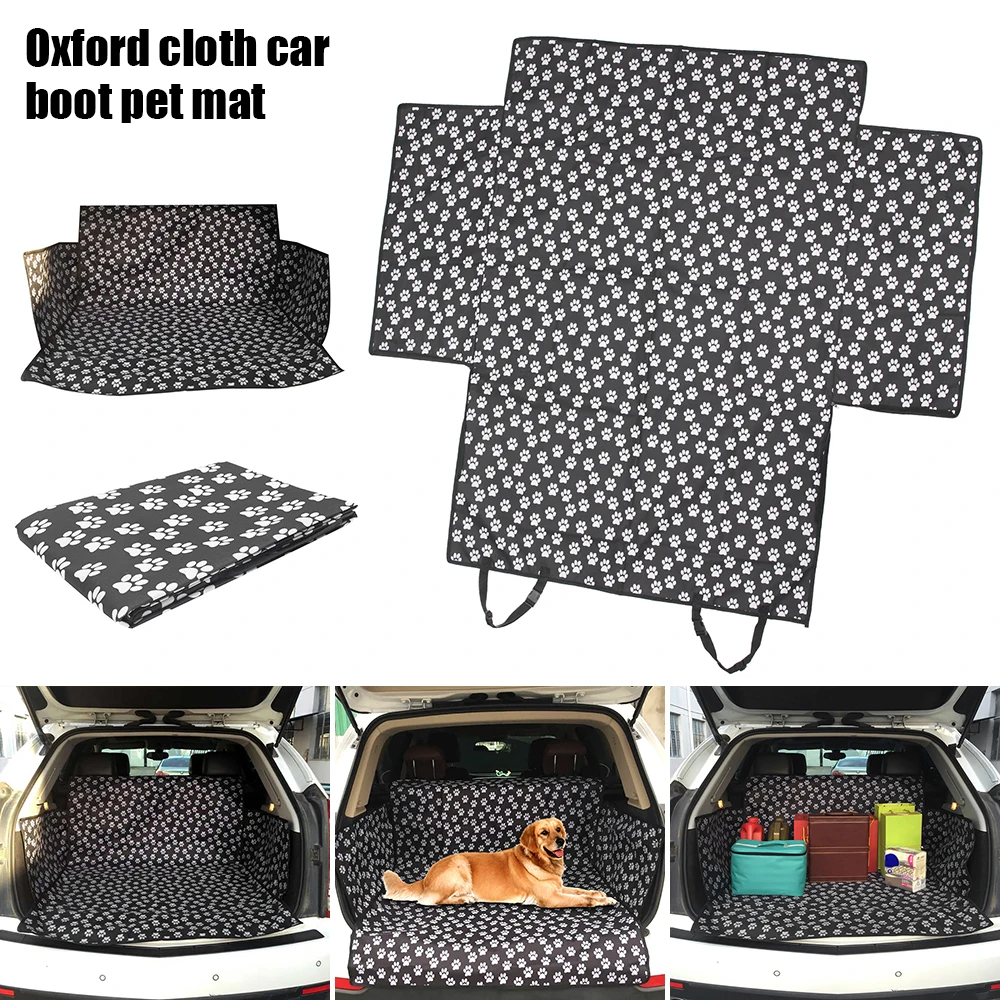 

Car Pet Seat Cover Pet-carriers Fabric Paw pattern for Dog Cat Car-Back-Seat Carrier Waterproof Pet Mat Hammock Cushion Pet-Pad