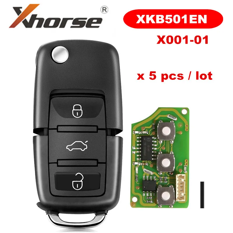 Xhorse XKB501EN para V-W B5 Tipo 3 Botões Com Fio pçs/lote 5 X001-01 para VVDI Ferramenta Chave Chave de Controle Remoto Universal