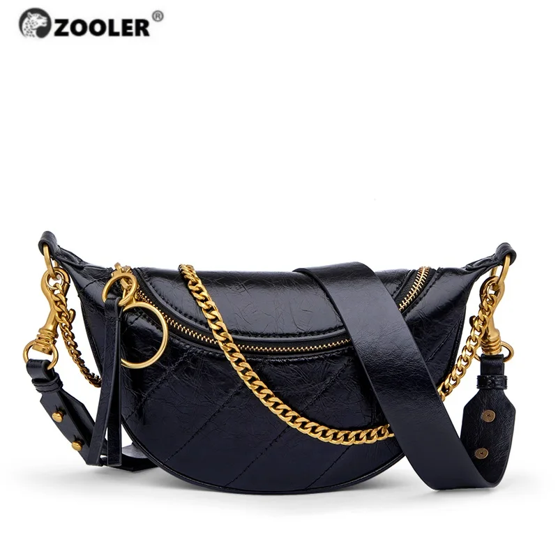 

ZOOLER Fashion Leather Shoulder bag Half moon Women Luxury Handbags Ladies Chain Crossbody Bags For Women Messenger Bag#QS212