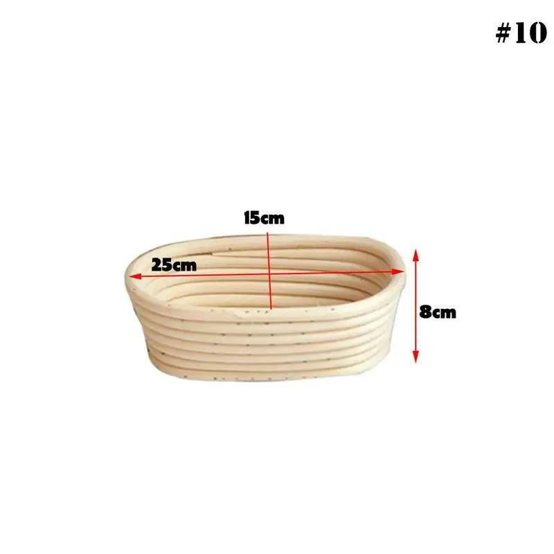 oval 25X15X8cm Овальная хлебная корзина из натурального ротанга, ферментация, деревянные тесто для выпечки, корзины для еды, кухонный Органайзер хранилище, коробка, аксессуары - Цвет: oval 25X15X8cm