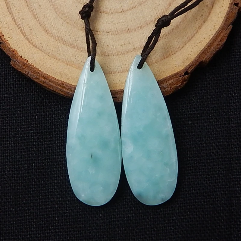 

Sales 1Pairs Natural Stone Onyx Teardrop Earring Bead 35x13x4mm 7g Fashion Jewelry Women Earrings Accessories