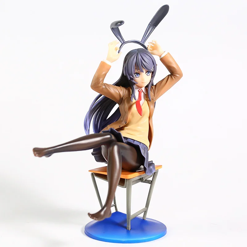 Anime Seishun Buta Yarou wa Bunny Girl Sakurajima Mai PVC Figure New Loose Black