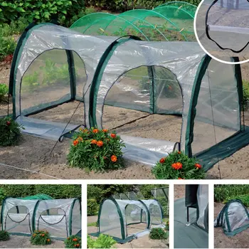 

Removable Mini Home Greenhouse 200x100x100CM Outdoor Garden Plant Cover Zipper Green House Warm Waterproof UV Protection Cover