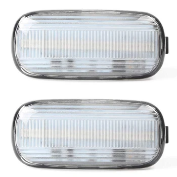 

2Pcs Clear Lens Amber LED Side Marker Turn Signal Light for A4 S4 B6 B7 A6 C5 TT A8