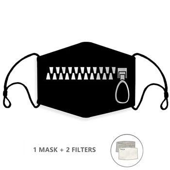 

Adult Kids Big Mouth Print Face Fabric Masks Black Mouth Cover Reusable Protection Dust Washable Masks Proof Bacteria Mask
