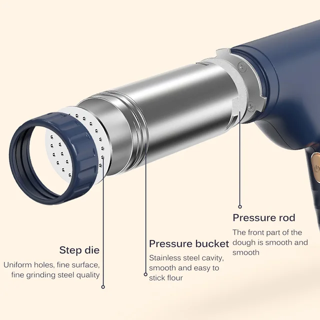 Noodle Maker Press Pasta Gép Rozsdamentes Acél Konyha Préselés Spagetti Hajtókarvágó Tészta Készítése Fegyver Konyhai Bólintó Szerszámok - Image 6