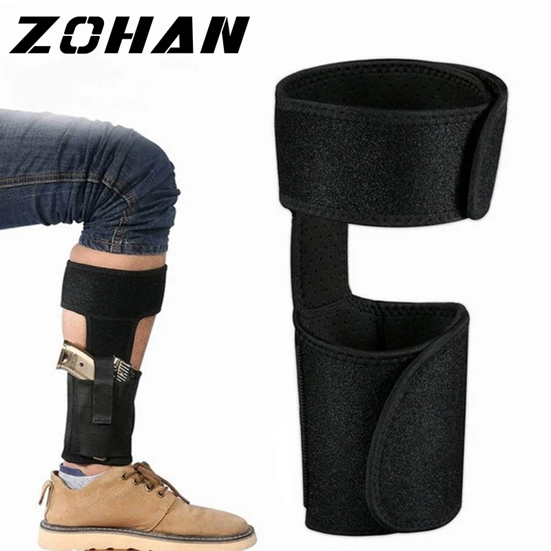 

Tactical Ankle Pistol Holster for Glock Concealed Carry Leg with Elastic Fixing Strap Handgun Pouch Gun Bag Concealed Holster