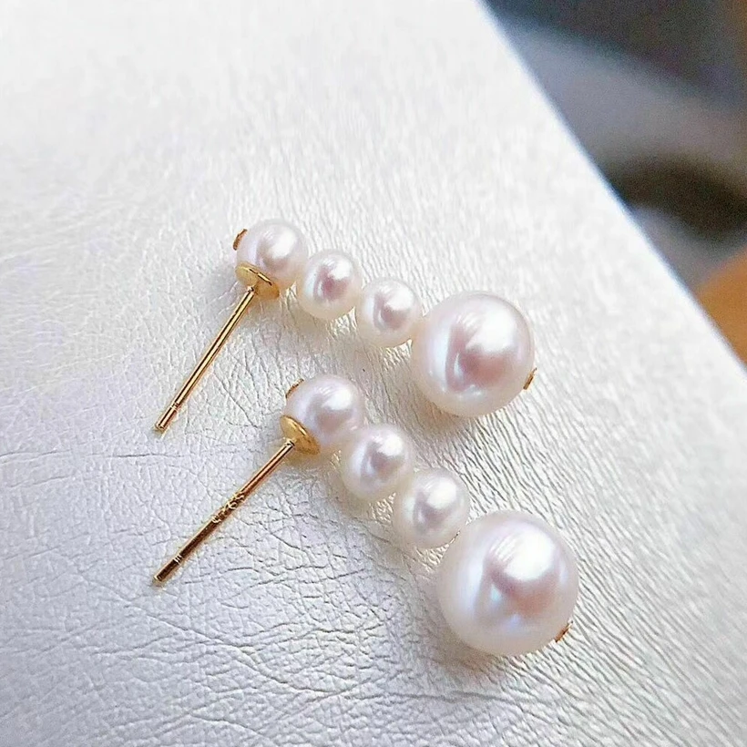 

Великолепные серьги-подвески ручной работы с натуральным жемчугом белого и южного моря, реальные фотографии, наполненные золотом 14 карат, бесплатная доставка