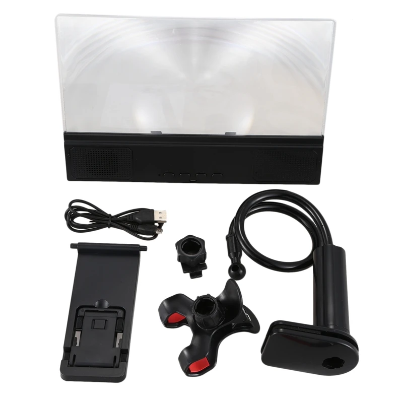 

Mobile Phone Screen Amplifier Bracket+12 Inch Mobile Phone Screen Amplifier Bracket with Bluetooth Speaker Big Screen Audio Mobi